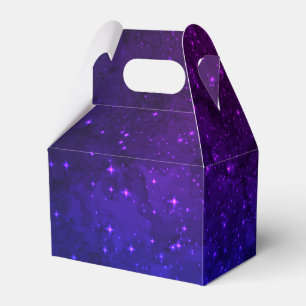 Ballotins Parmi des étoiles dans la galaxie bleue et pourpre