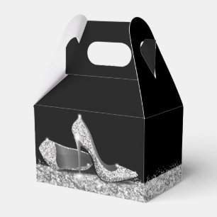 Ballotins Parties scintillant à talons hauts en argent Confe