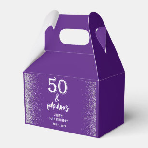 Ballotins Parties scintillant d'argent violet 50e fête d'ann