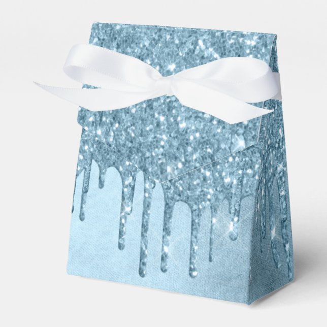 Ballotins Parties scintillant de glace à goutte | Blue Faux  (Verso)