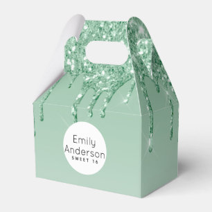 Ballotins Parties scintillant de goutte douce 16 Mint Green 