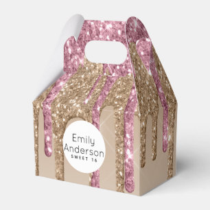 Ballotins Parties scintillant de goutte Sweet16 Rose Gold Ro