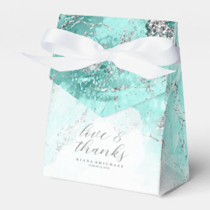 Ballotins Parties scintillant de marbre Mariage Turquoise Si