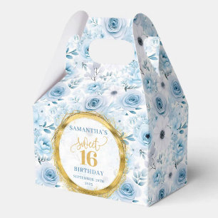 Ballotins Parties scintillant d'or de Sweet sixteen bleu cla