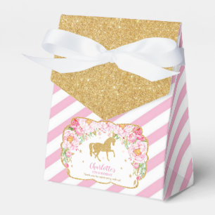Ballotins Parties scintillant d'or  rose Floral Merci