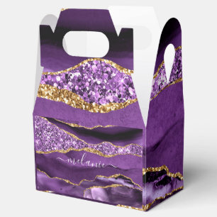 Ballotins Parties scintillant d'or violet Nom personnalisé B