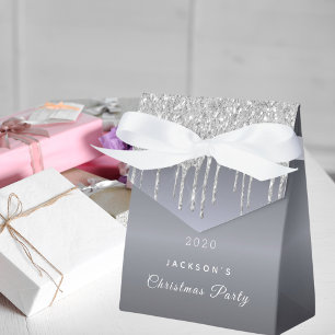 Ballotins Parties scintillant en argent de Noël soie élégant