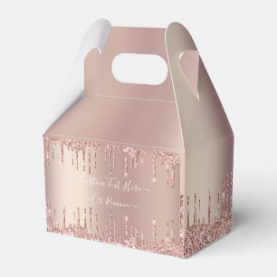 Ballotins Parties scintillant or rose cadeau texte personnal