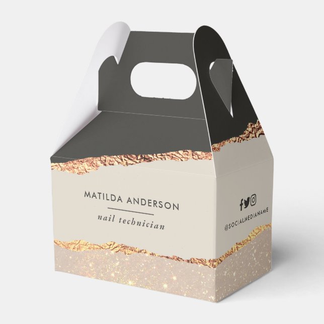 Ballotins parties scintillant or rose rose moderne élégant b (Verso)