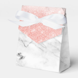 Ballotins Parties scintillant rose Gold Blush Ombre en marbr
