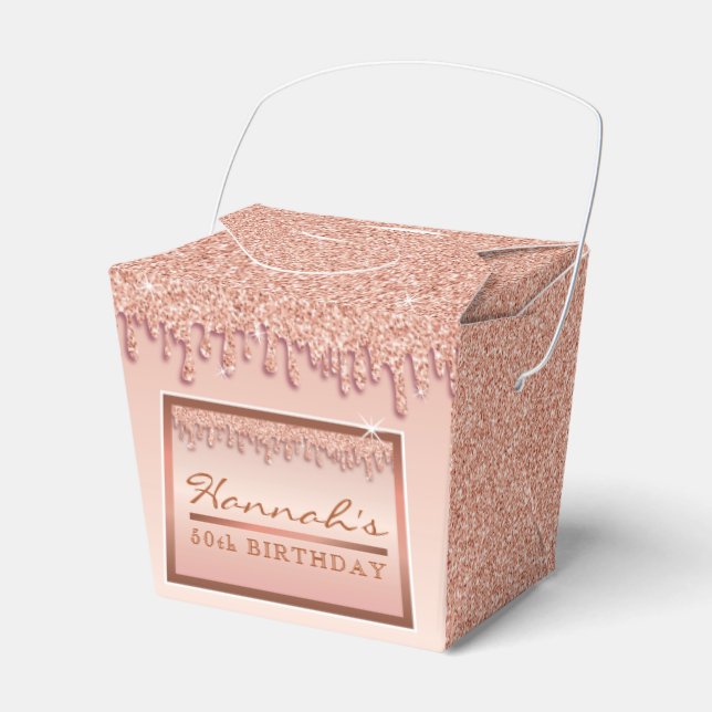 Ballotins Parties scintillant rose Gold Sparkle  boîte cadea (Verso)
