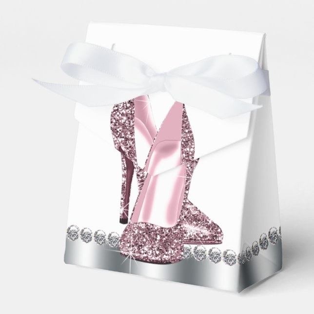 Ballotins Parties scintillant rose gris haute chaussure (Verso)