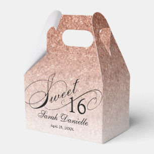 Ballotins Parties scintillant rose or glam Sweet 16 Custom
