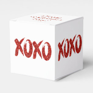 Ballotins Parties scintillant rouge XOXO   Glam Brushstroke 