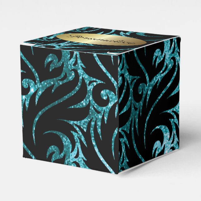 Ballotins Parties scintillant turquoise et Ballotin noir (Verso)