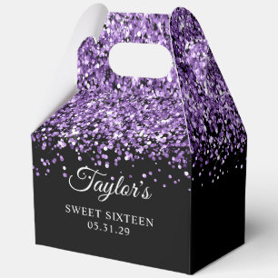 Ballotins Parties scintillant violet Sweet sixteen noir