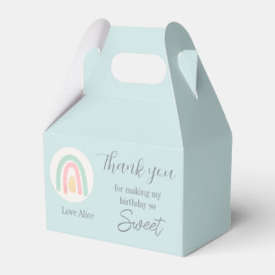 Ballotins Pastel bleu arc-en-ciel 1er anniversaire merci