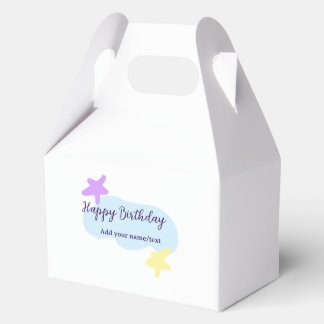 Ballotins Pastel blue clouds stars purple happy birthday nam