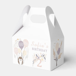 Ballotins Pastel Boho Hedgehog et Balloons Anniversaire