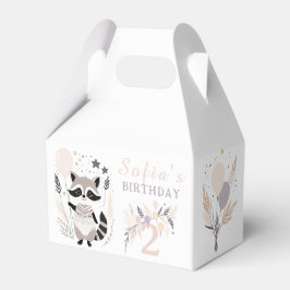 Ballotins Pastel Boho Raccoon et Ballons Anniversaire