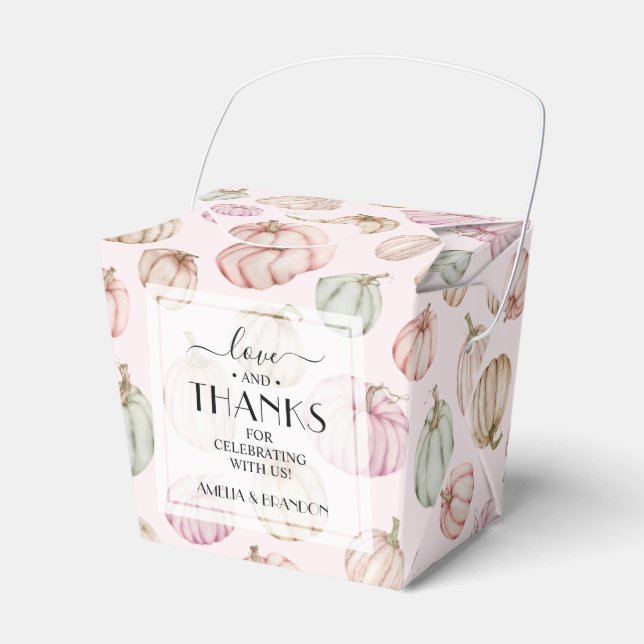 Ballotins Pastel Citrouille Baby shower fille rose (Verso)