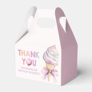 Ballotins Pastel Coquette Filles de crème glacée Anniversair