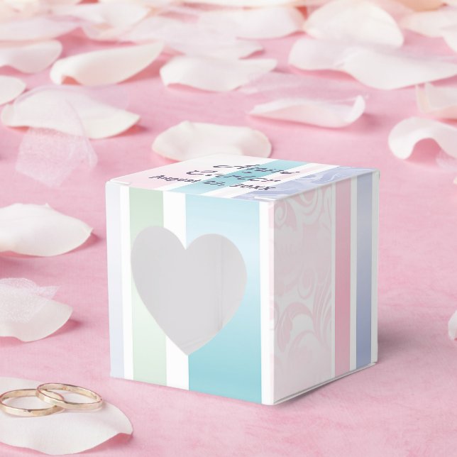 Ballotins Pastel Mariage damassé Merci (Mariage)