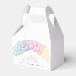 Ballotins Pastel Rainbow Balloon Garland 1er anniversaire