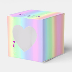 Ballotins Pastel Rainbow dégradent Anniversaire Merci Coeur