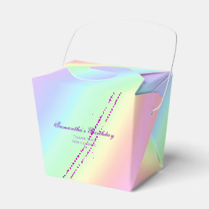 Ballotins Pastel Rainbow dégradent Merci d'anniversaire