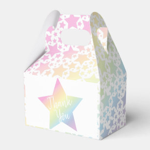 Ballotins Pastel Rainbow Stars Baby shower Simple Moderne