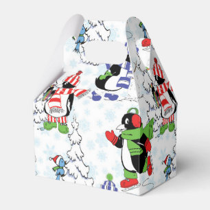 Ballotins Patinage de glace de pingouin de Noël