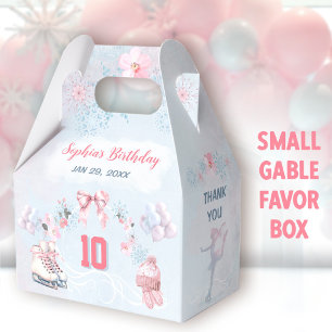 Ballotins Patinage sur glace Pink Neige hiver Fille Annivers