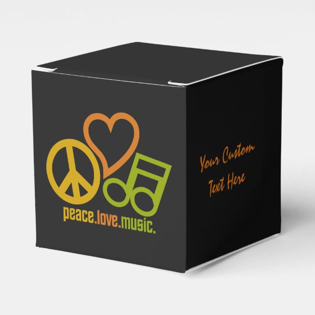 Ballotins Peace Love Music ballotin personnalisé (Verso)