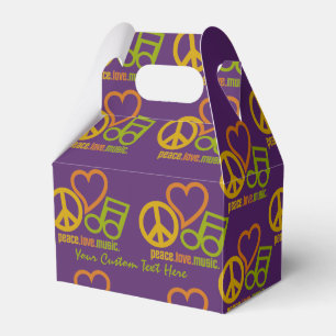 Ballotins Peace Love Music ballotin personnalisé