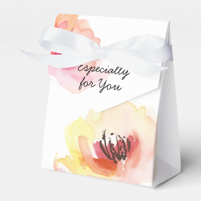Ballotins Peach et rose aquarelle Floral (Verso)