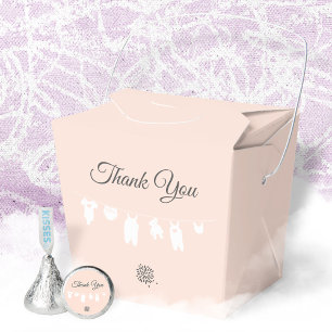 Ballotins Peach Soft Peach Baby Girl Merci de douche minimal