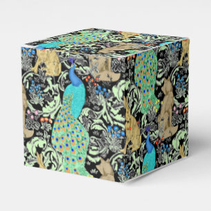 Ballotins Peacock Art Nouveau Impression, Turquoise & Neutra