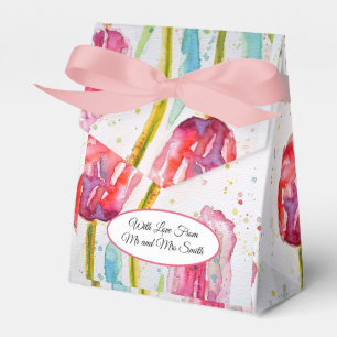 Ballotins Peinture aquarelle de mariage tulipe rouge rose et