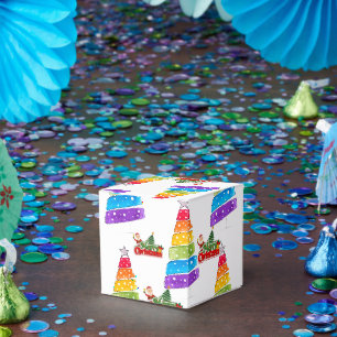 Ballotins Peinture d'arbre de Noël moderne colorée