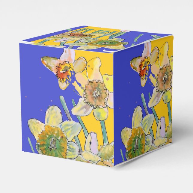 Ballotins Peinture de fleur de jonquille florale Anniversair (Verso)