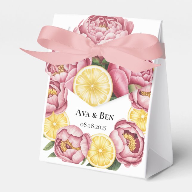 Ballotins Peonées roses et Mariage citron (Verso)