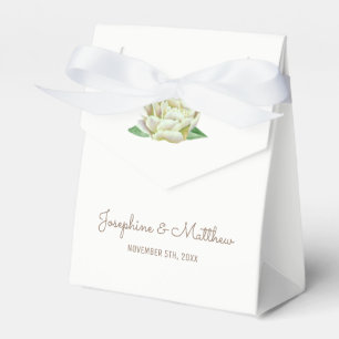 Ballotins Peonies de crème Mariage Favor Boxes
