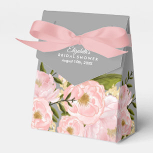 Ballotins Peonies rose pâle Fête des mariées gris