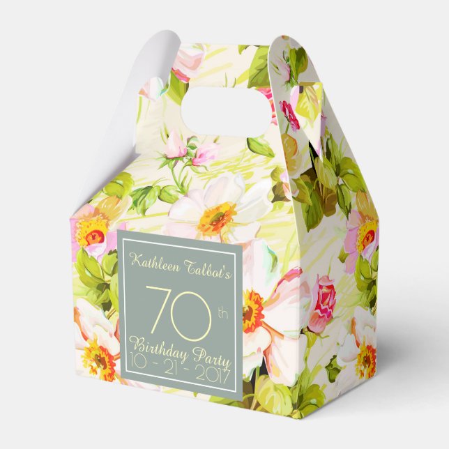 Ballotins Peonies roses 70e anniversaire Merci Ballotin (Verso)