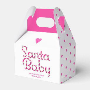 Ballotins Père Noël bébé rose Baby shower de Noël Ballotin