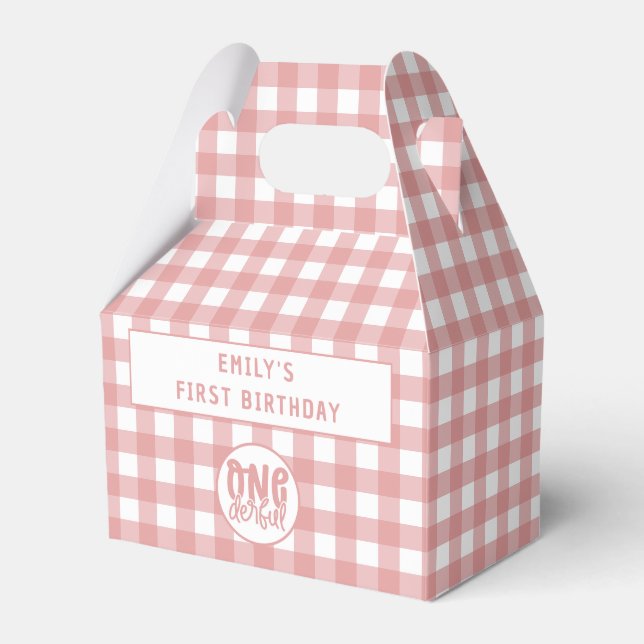 Ballotins Personnalisé 1er Anniversaire mignon Pastel Rose O (Verso)