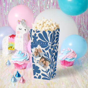 Ballotins Personnalisé Floral Folklorique Bleu Nordique Sur