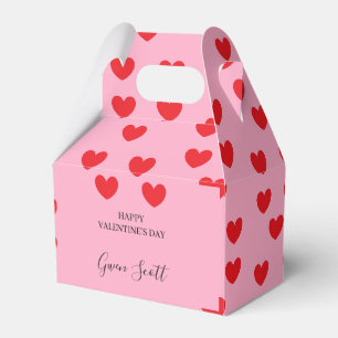 Ballotins Personnalisé Happy Valentine's rouge coeur rose