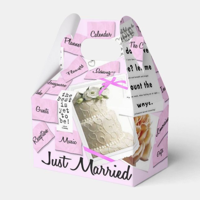 Ballotins Personnalisé Juste Marié Mariage Faveur Boxes (Verso)